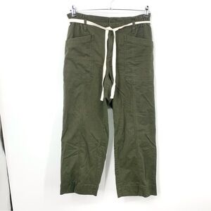 LOFT Ann Taylor Women Size 10 Large Pants Dark Green Relaxed Straight Leg Khakis